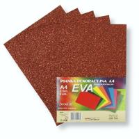Pianka brokatowa A4 Eva brąz biodegradowalna 5szt. Wydawca: PENWORD. SmakLiter.pl Opakowanie Pianka brokatowa A4 Eva brąz biodegradowalna 5szt