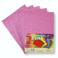 Pianka brokatowa A4 Eva jasny róż biodegrad. 5szt. Wydawca: PENWORD. SmakLiter.pl Opakowanie Pianka brokatowa A4 Eva jasny róż biodegrad. 5szt