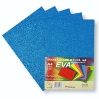 Pianka brokatowa A4 Eva niebieska biodegrad. 5szt. Wydawca: PENWORD. SmakLiter.pl Opakowanie Pianka brokatowa A4 Eva niebieska biodegrad. 5szt