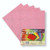 Pianka brokatowa A4 Eva pastel. róż biodegrad. 5sz. Wydawca: PENWORD. SmakLiter.pl Opakowanie Pianka brokatowa A4 Eva pastel. róż biodegrad. 5sz