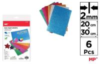 Opakowanie Pianka dekoracyjna brokat 20x30cm 6 kolorów