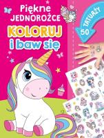 Piękne jednorożce. Koloruj i baw się. 50 tatuaży. Autor: Basia Szymanek. SmakLiter.pl Okładka książki Piękne jednorożce. Koloruj i baw się. 50 tatuaży