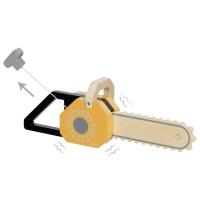 Piła łańcuchowa z dźwiękiem. Wydawca: Goki. SmakLiter.pl Opakowanie Piła łańcuchowa z dźwiękiem