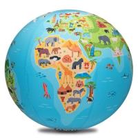 Opakowanie Piłka balonowa globus kontynenty ze zwierzątami
