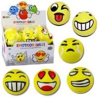 Piłka do odbijania Emotka żółta 10cm MIX. Wydawca: Leantoys. SmakLiter.pl Opakowanie Piłka do odbijania Emotka żółta 10cm MIX