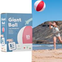 Opakowanie Piłka XXL dmuchana biało-czerwona 50cm