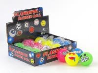 Opakowanie Piłka z buźką 5cm święcąca MIX