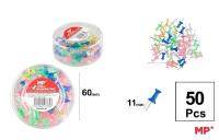 Pinezki z okrągłą główką 10mmx50szt. Wydawca: MP Main Paper. SmakLiter.pl Opakowanie Pinezki z okrągłą główką 10mmx50szt