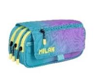 Opakowanie Piórnik 3 komorowy z klapką turkusowy