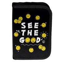 Piórnik bez wyposażenia Smiley SM25LU-P001BW. Wydawca: Paso. SmakLiter.pl Opakowanie Piórnik bez wyposażenia Smiley SM25LU-P001BW