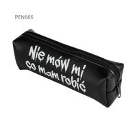 Opakowanie Piórnik jednokomorowy czarny -Nie mów mi co ma