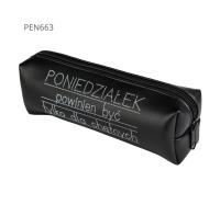 Opakowanie Piórnik jednokomorowy czarny - Poniedziałek powin