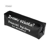 Opakowanie Piórnik jednokomorowy czarny - Znowu szkoła? ...