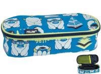 Opakowanie Piórnik owalny Milan the yeti niebieski