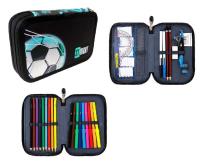 Piórnik podwójny z wyposażeniem PC4 Neon Football. Wydawca: ST-MAJEWSKI. SmakLiter.pl Opakowanie Piórnik podwójny z wyposażeniem PC4 Neon Football