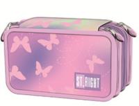 Piórnik potrójny z wyposażeniem PC5 Pink Butterfl. Wydawca: ST-MAJEWSKI. SmakLiter.pl Opakowanie Piórnik potrójny z wyposażeniem PC5 Pink Butterfl