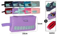 Opakowanie Piórnik trzykomorowy z uchwytem MIX