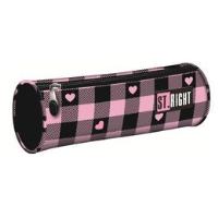 Piórnik tuba PU1 Pink Checkered. Wydawca: ST-MAJEWSKI. SmakLiter.pl Opakowanie Piórnik tuba PU1 Pink Checkered