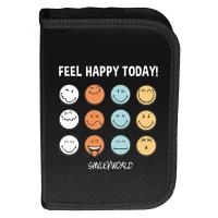 Piórnik z wyposażeniem Smiley SM25LR-P001. Wydawca: Paso. SmakLiter.pl Opakowanie Piórnik z wyposażeniem Smiley SM25LR-P001