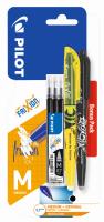Pióro kulkowe Frixion Ball Pilot 0,7 czarne x1 + wkład Frixion Ball 0,7 czarny x3 + zakreślacz żółty x1 blister. Wydawca: Pilot. SmakLiter.pl Opakowanie Pióro kulkowe Frixion Ball Pilot 0,7 czarne x1 + wkład Frixion Ball 0,7 czarny x3 + zakreślacz żółty x1 blister