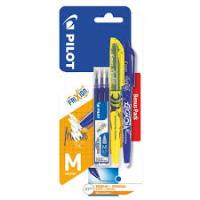 Pióro kulkowe Frixion Pilot niebieskie + wkład niebieski x3 + zakreślacz żółty x1 blister. Wydawca: Pilot. SmakLiter.pl Opakowanie Pióro kulkowe Frixion Pilot niebieskie + wkład niebieski x3 + zakreślacz żółty x1 blister