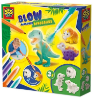 Pisaki z aerografem Dinozaury 3szt. Wydawca: SES. SmakLiter.pl Opakowanie Pisaki z aerografem Dinozaury 3szt