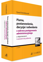 Pisma, postanowienia, decyzje i odwołania.... Autor: Drembkowski Paweł. SmakLiter.pl Okładka książki Pisma, postanowienia, decyzje i odwołania...