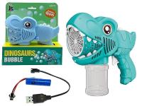 Pistolet do baniek na baterie Dinozaur. Wydawca: ADAR. SmakLiter.pl Opakowanie Pistolet do baniek na baterie Dinozaur