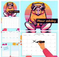 Planer szkolny 2025/2026 Kapibara. Wydawca: Evena. SmakLiter.pl Opakowanie Planer szkolny 2025/2026 Kapibara