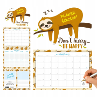 Planer szkolny 2025/2026 Leniwiec. Autor: Evena. SmakLiter.pl Okładka książki Planer szkolny 2025/2026 Leniwiec