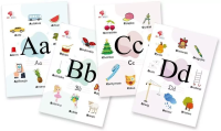 Plansze edukacyjne Alfabet A5. Wydawca: All4Kids. SmakLiter.pl Opakowanie Plansze edukacyjne Alfabet A5