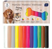 Opakowanie Plastelina 12 kolorów Puppy Sign