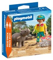 Opakowanie Playmobil DuoPack Strażnik leśny z nosorożcem 72025