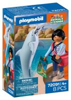 Opakowanie Playmobil Zoo: Delfin i odwiedzający 72091