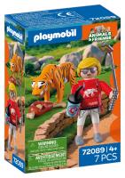 Opakowanie Playmobil Zoo Tygrys i odwiedzający 72089