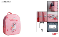 Opakowanie Plecak jednokomorowy Jednorożec różowy 25x10x30cm