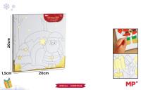 Opakowanie Płótno do malowania złocone - Mikołaj 20x20cm