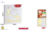 Opakowanie Płótno do malowania złocone - sanie 20x20cm