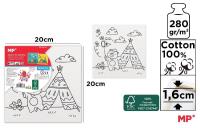 Opakowanie Płótno dziecięce do kolorowania 20x20cm