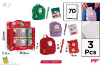 Opakowanie Pluszowy miniplecak BN z zestawem do pisania MIX