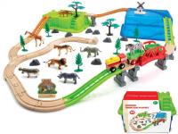 Opakowanie Pociąg drewniany ZOO 60el