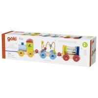 Pociąg Rio z klockami labiryntem i grzechotką. Wydawca: Goki. SmakLiter.pl Opakowanie Pociąg Rio z klockami labiryntem i grzechotką