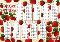 Opakowanie Podkładka na biurko - Tabl. Mnożenia truskawka edu