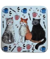 Podkładka pod kubek C246 Koty i kawa. Wydawca: Alex Clark. SmakLiter.pl Opakowanie Podkładka pod kubek C246 Koty i kawa