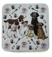 Podkładka pod kubek C247 Psy i herbata. Wydawca: Alex Clark. SmakLiter.pl Opakowanie Podkładka pod kubek C247 Psy i herbata