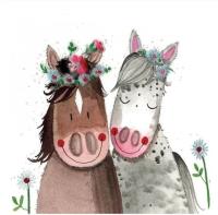 Podkładka pod kubek Uśmiechnięte konie. Wydawca: Alex Clark. SmakLiter.pl Opakowanie Podkładka pod kubek Uśmiechnięte konie