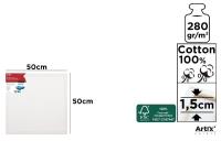 Podobrazie 50x50x1,5cm 280G/m2. Wydawca: Artix. SmakLiter.pl Opakowanie Podobrazie 50x50x1,5cm 280G/m2