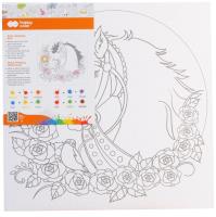 Opakowanie Podobrazie bawełniane  z nadrukiem Koń 25x25 tablica MDF Happy Color