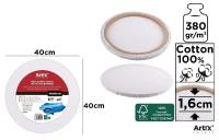 Podobrazie okrągłe 40x40x1.6cm 380G/m2. Wydawca: Artix. SmakLiter.pl Opakowanie Podobrazie okrągłe 40x40x1.6cm 380G/m2