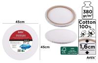 Podobrazie okrągłe 45x45x1.6cm 380G/m2. Wydawca: Artix. SmakLiter.pl Opakowanie Podobrazie okrągłe 45x45x1.6cm 380G/m2